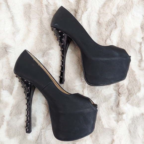 FRH Platform Peep Toe Pumps sz 7 - Picture 3 of 8